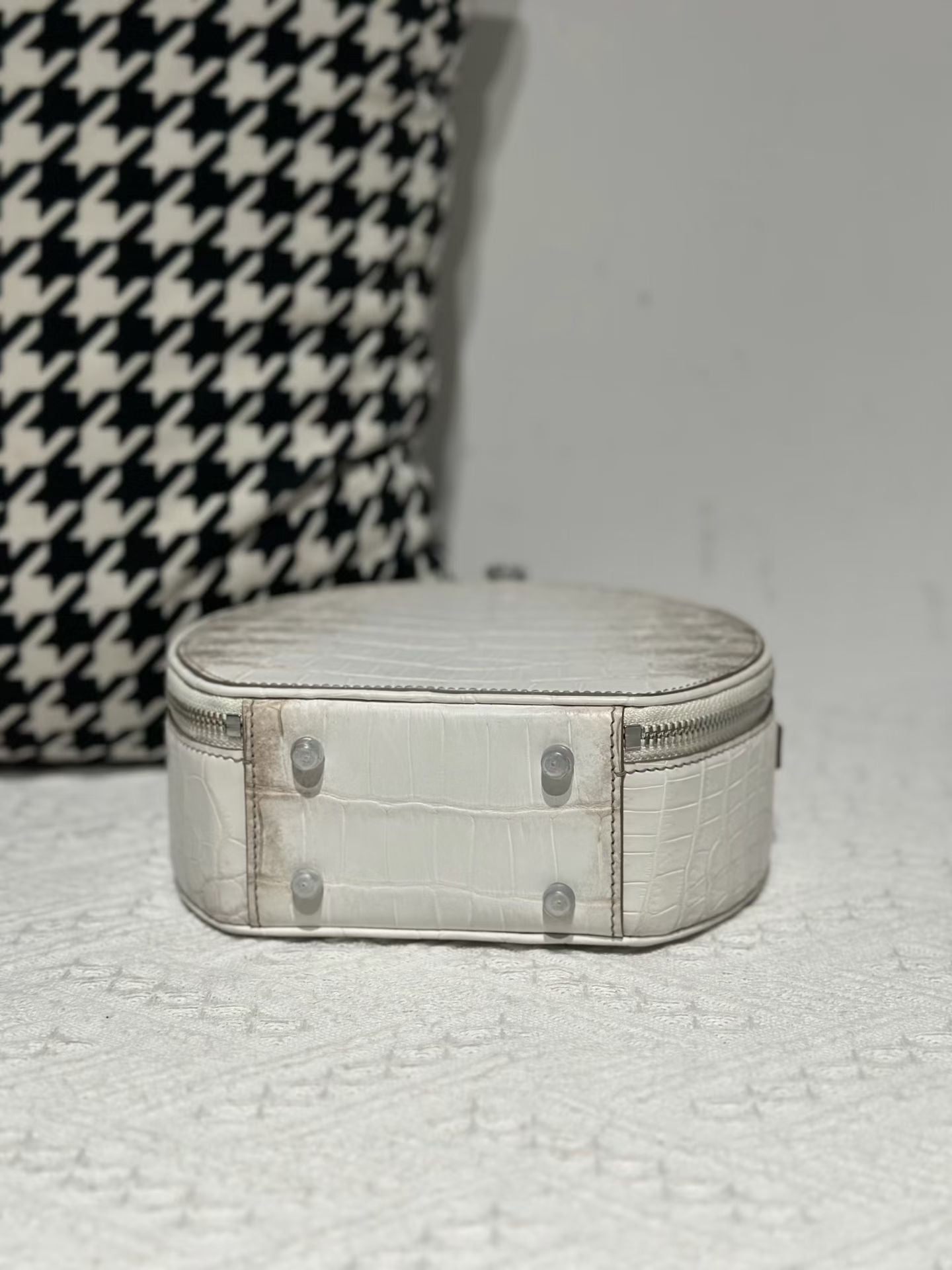 Crocodile Apple Bag  , Himalaya White Crocodile Leather Round Circle Apple Bag