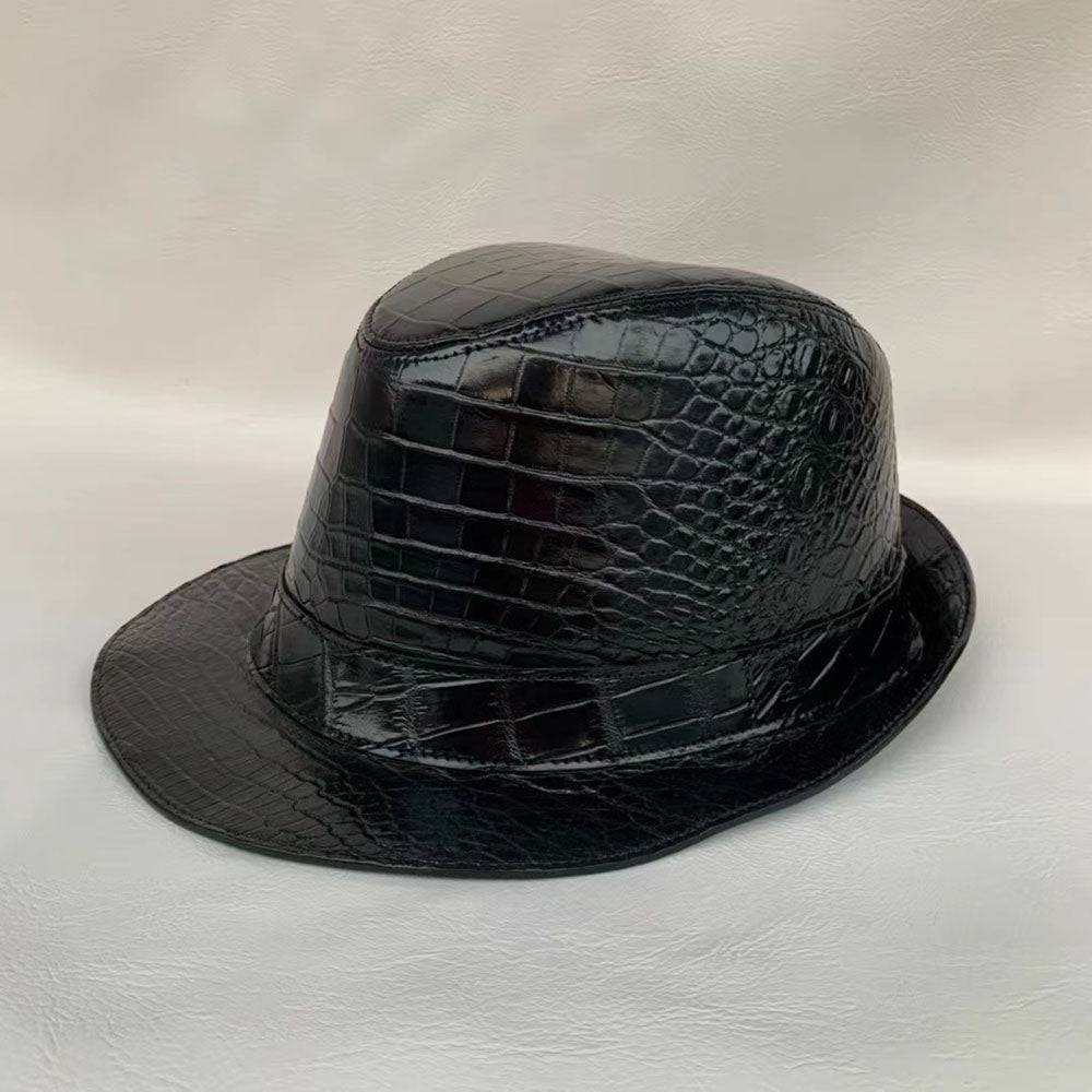 Crocodile Skin Leather Hat， Men's Western Hat