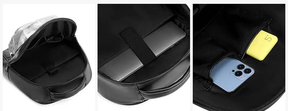 Unisex 3D skull and King Kong design backpack with studs, large volume laptop compartment, by Rossie Viren.