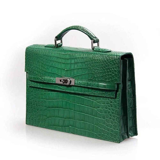 Crocodile Leather Briefcase For Men