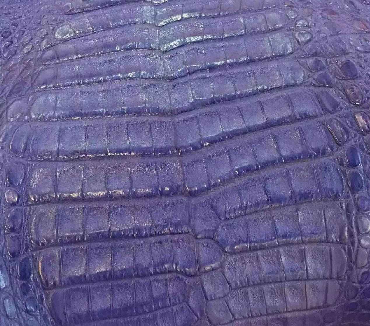 Crocodile skin belly leather colorway bag with textured reptile pattern, crafted by Exotic Skin Leather Bags.