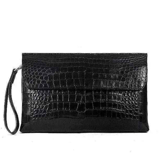 Crocodile Belly Skin Large Clutch Bags
