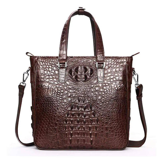 Crocodile Leather Simple Square Tote bags