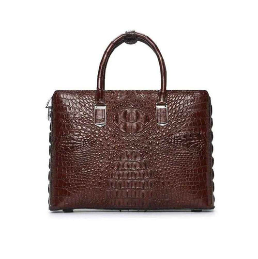 Crocodile Leather Briefcase Laptop Bag