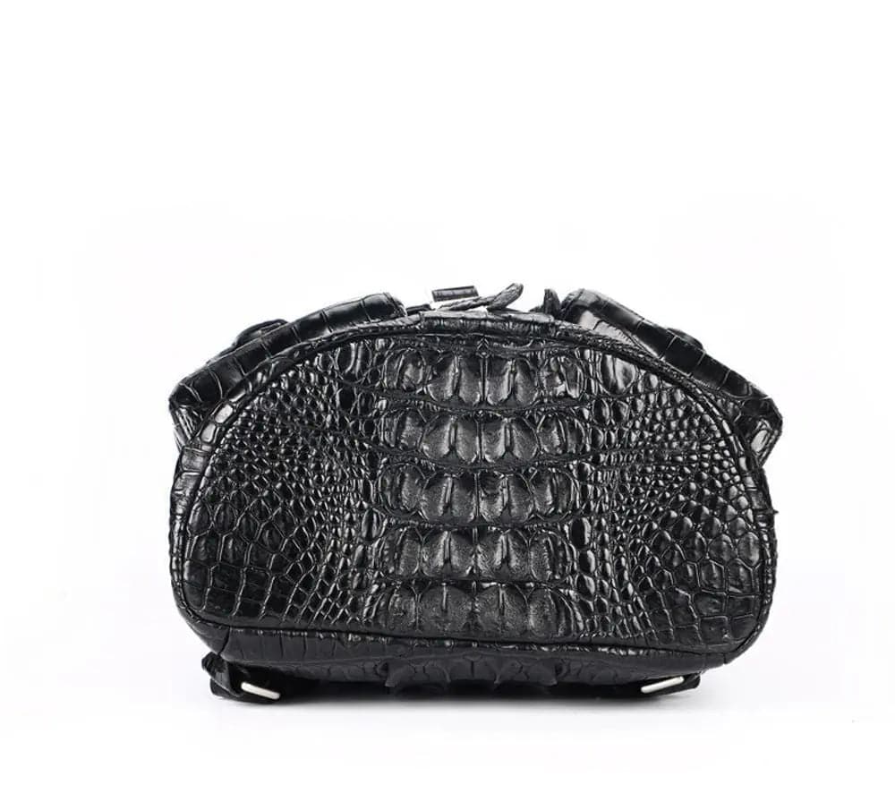 Rossie Viren crocodile leather city backpack handbag with textured surface and sleek design, suitable for stylish urban use.