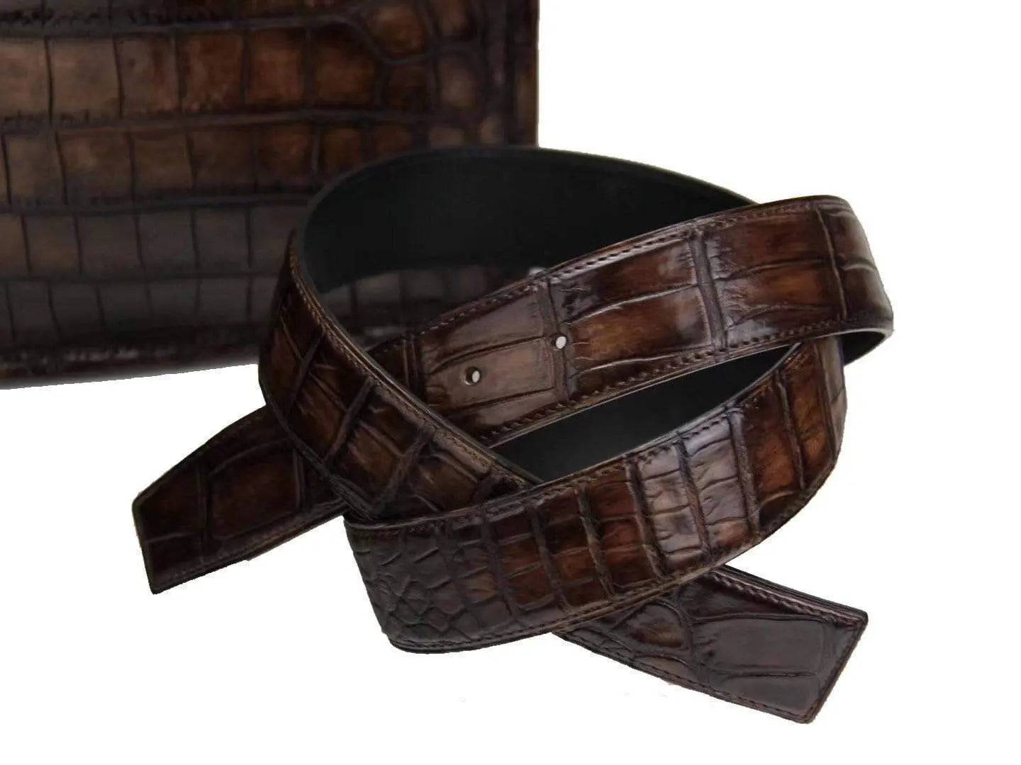 Rossie Viren crocodile leather crossbody handbag with a laptop compartment, stylish and sophisticated for business use.