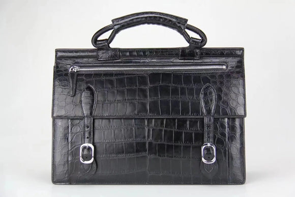 Crocodile Leather Top Handle Messenger Crossbody Laptop Bag Men Travel Briefcases Bags