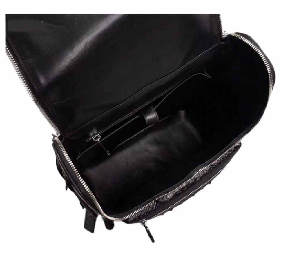 Unisex Crocodile Skin Leather Large Backpack