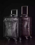 Genuine  Crocodile Leather Laptop Trolley Luggage Bags Case ,Travel Luggage Bags