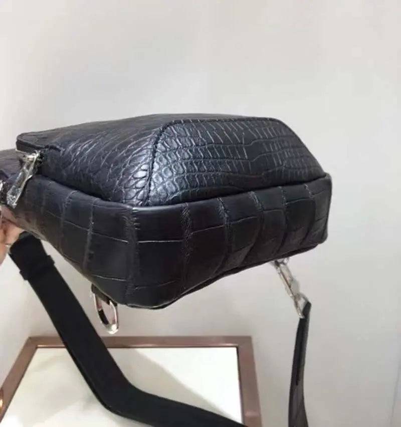 Genuine Crocodile Leather Chest Sling Bag