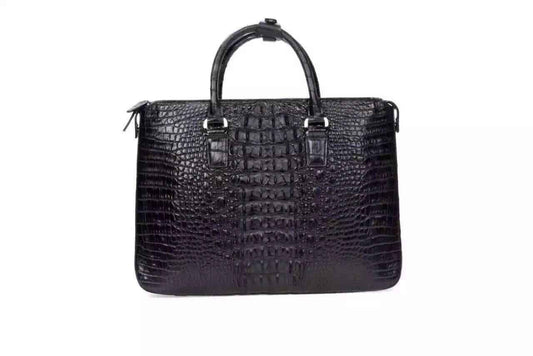 Genuine Crocodile Skin Leather Mens Briefcase Laptop Bag