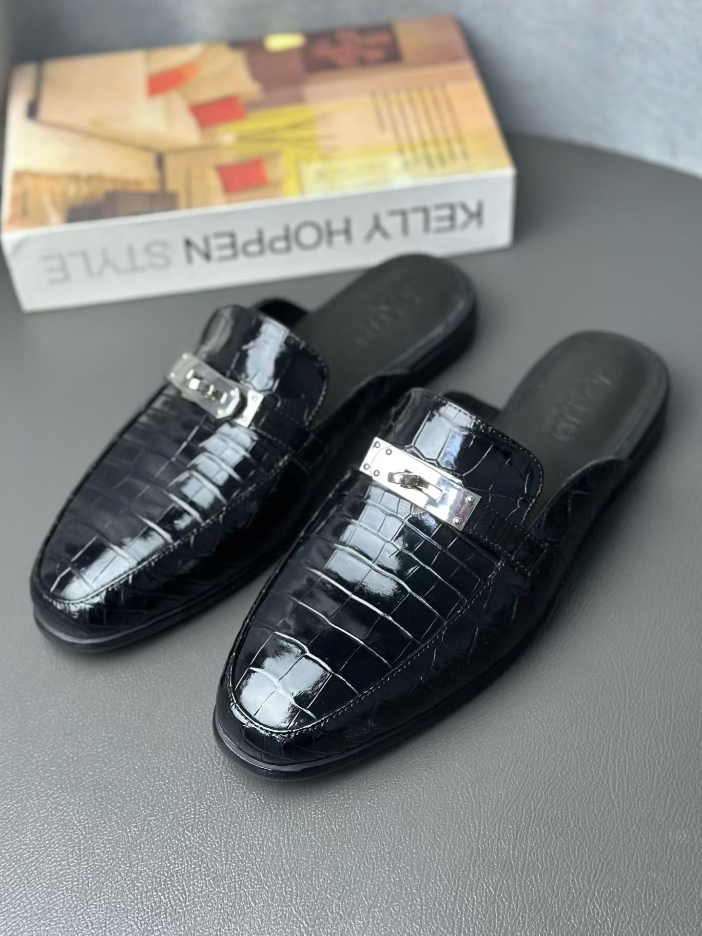 Crocodile Slippers Men's Crocodile Leather Slippers