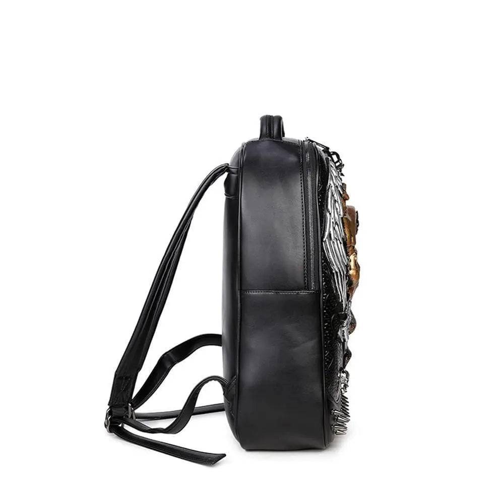 Halloween 3D Elf With Sword Faux Leather Backpack Laptop Computer Travelling Rucksack Bag