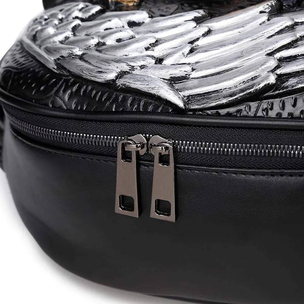 Halloween 3D Elf With Sword Faux Leather Backpack Laptop Computer Travelling Rucksack Bag