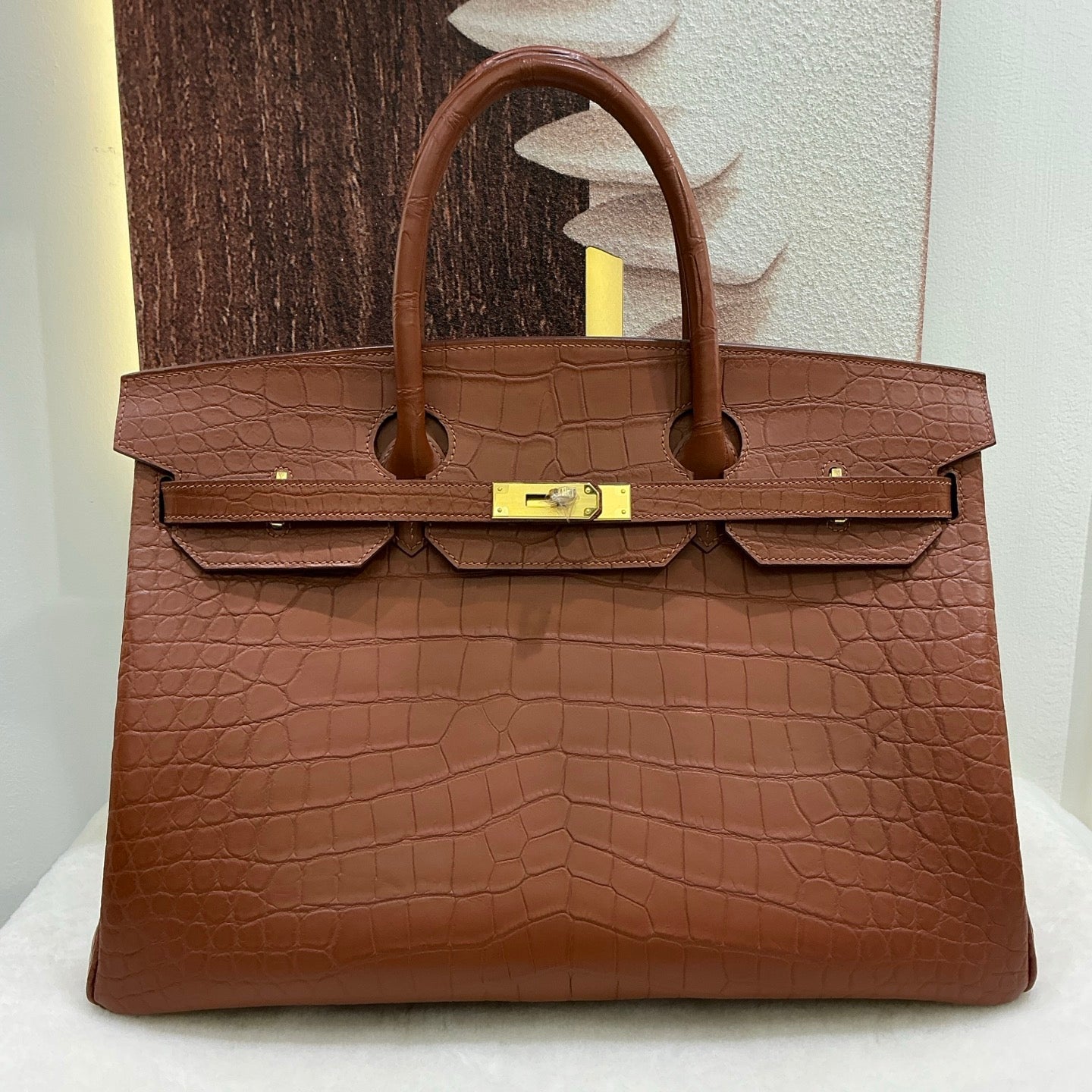 Dark grey Rossie Viren genuine alligator crocodile leather top handle handbag with structured design and top handle, ideal for business use.