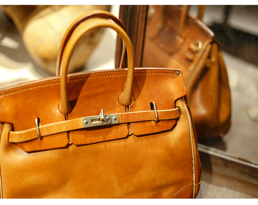 Rossie Viren Women's Unisex Large Vintage Vegetable Tanned Leather Padlock Tote Bag
