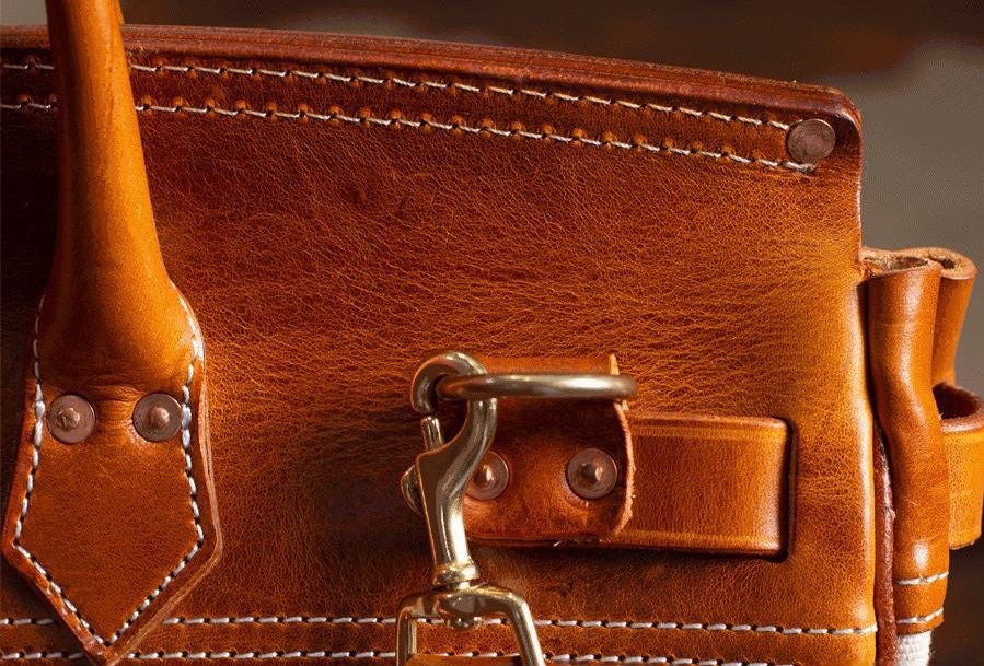 Unisex New Oversize Genuine Vintage Oil Wax Leather Top Handle Canvas Bag