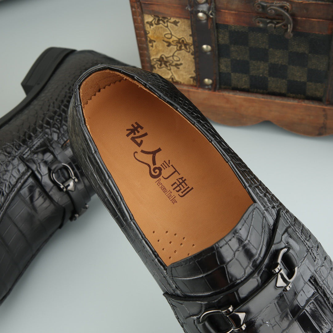 Crocodile Shoes Mens Crocodile Leather Casual Loafer Drive Shoes