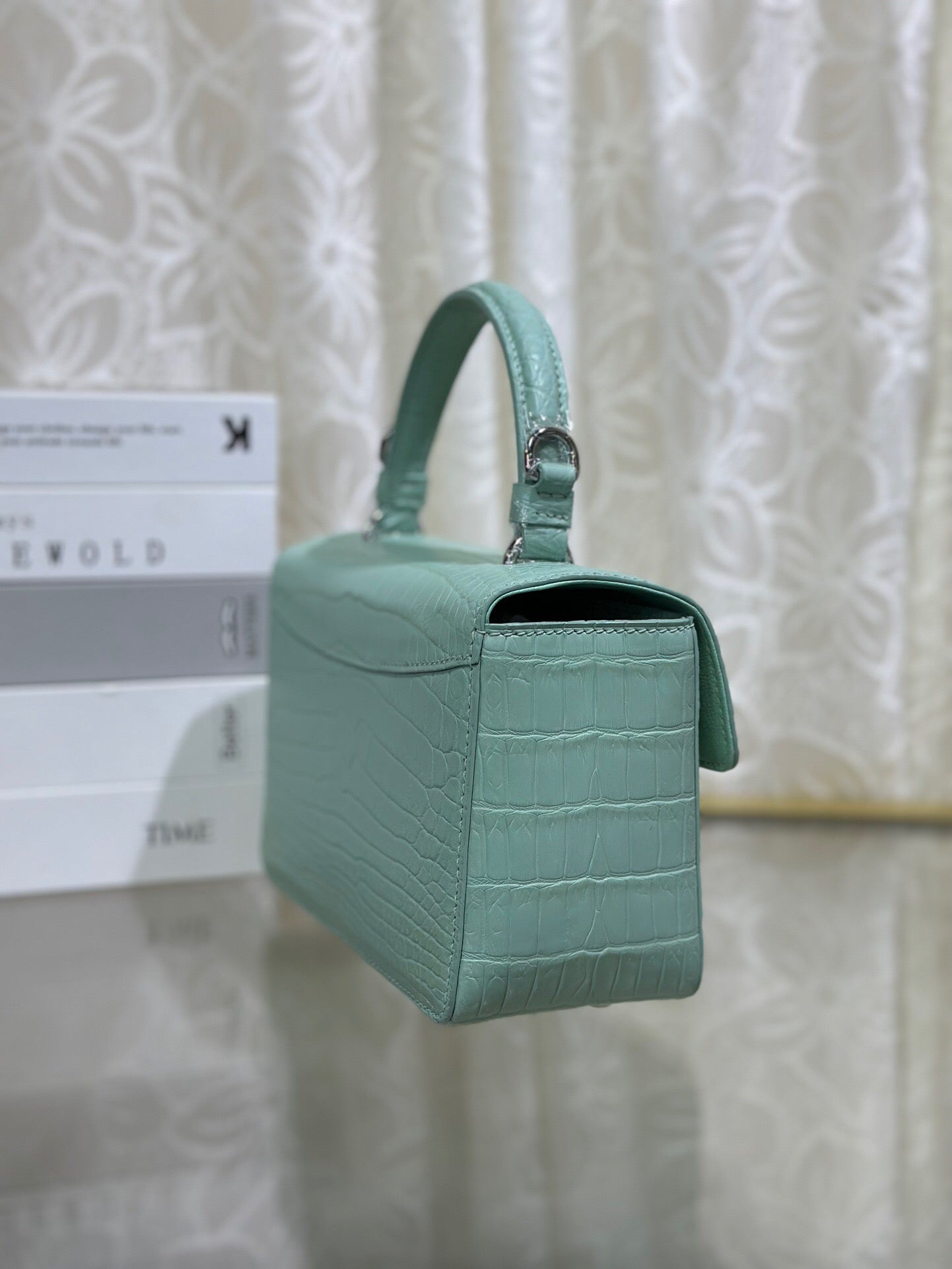 Crocodile Leather Handle Bag ,Women's Crocodile Leather Cross Body Bag