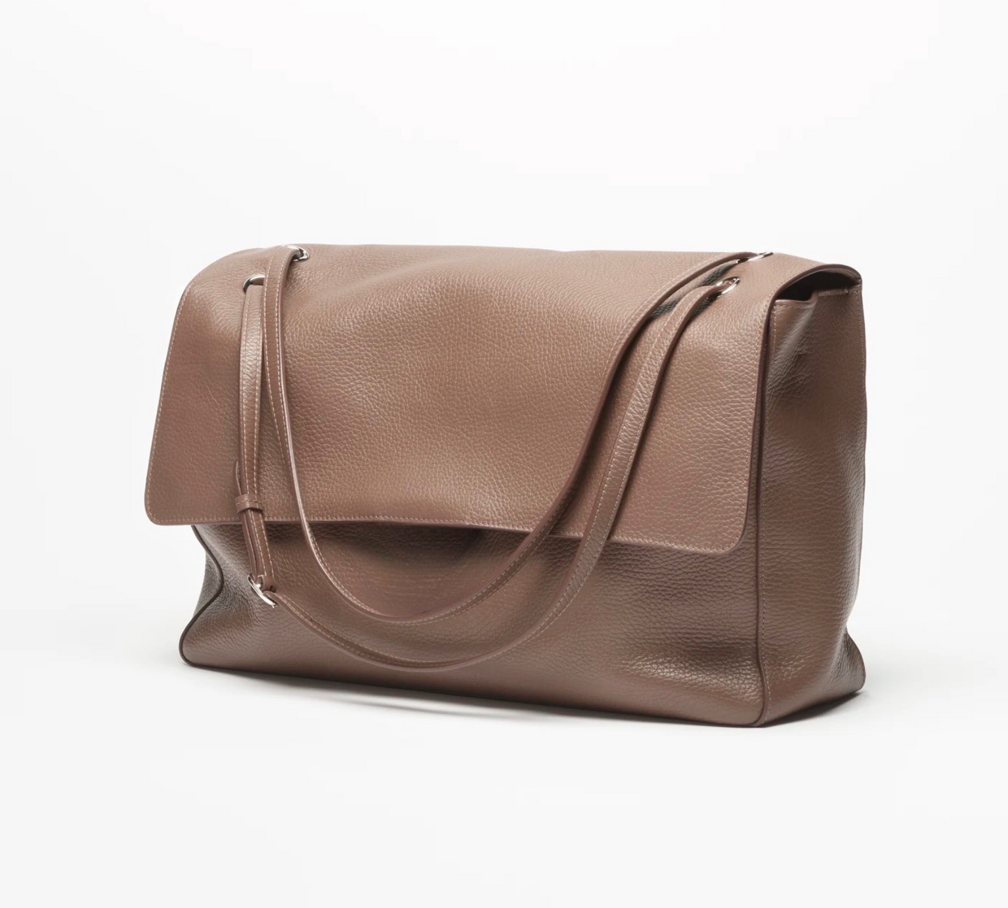 Large crocodile leather tote shopper bag by Rossie Viren with shoulder strap and spacious interior, showcasing premium textured leather.