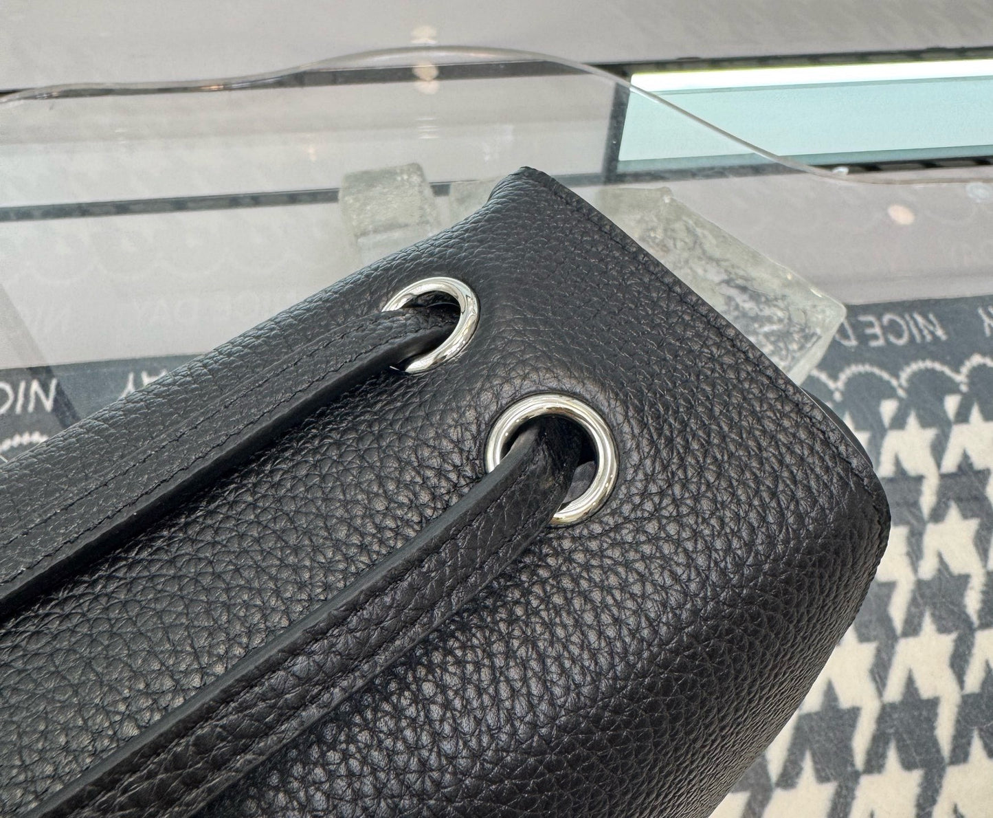 Large crocodile leather tote shopper bag by Rossie Viren, featuring a spacious shoulder bag design with textured crocodile pattern.