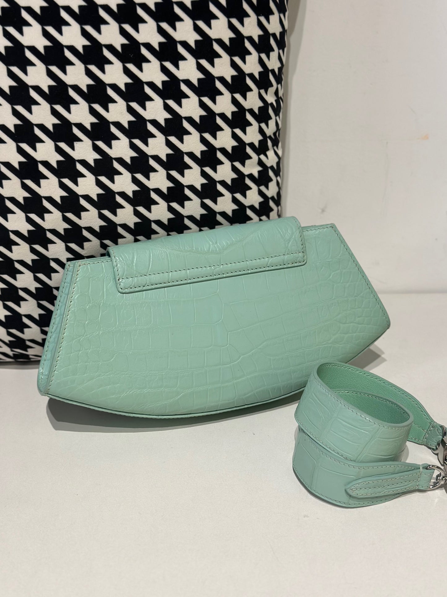 Crocodile Leather Shoulder Messenger Bags Green