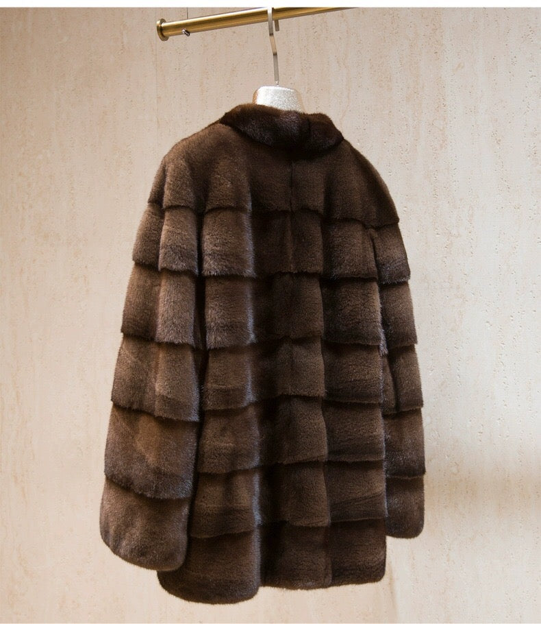 Women's Real Mink Fur Coat