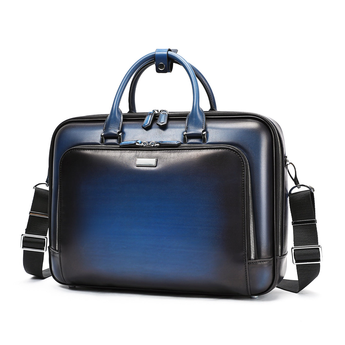 Unisex Genuine Vintage Vegetable Leather Check-In Carry On Universal Wheel 20 Inch Travelling Trolley Luggage Business Trolley Bag With Briefcase