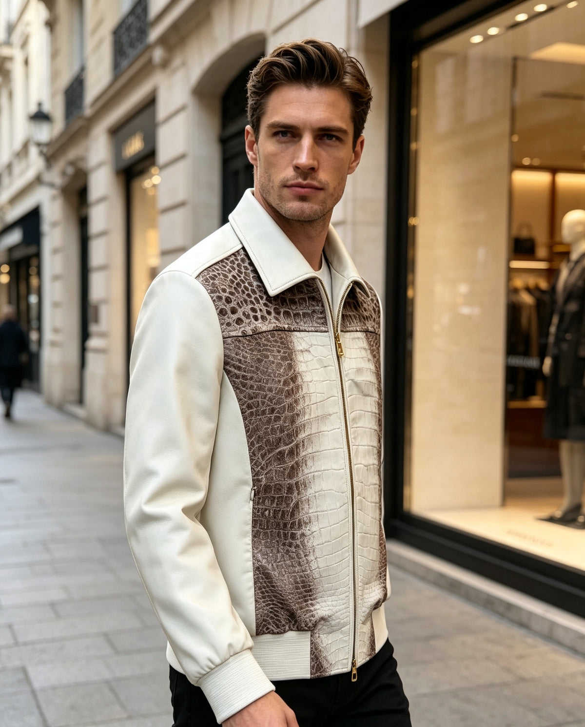 Himalayan Crocodile & Cashmere Jacket