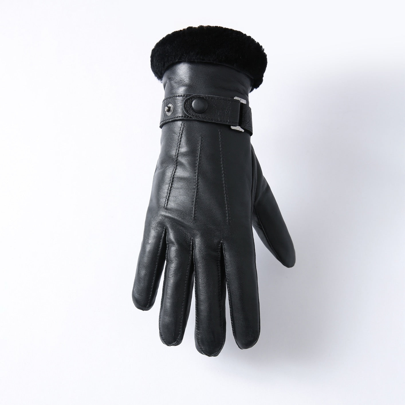 Warm unisex winter gloves by Rossie Viren, thermal fleece-lined touchscreen mittens for driving, skiing, and outdoor activities