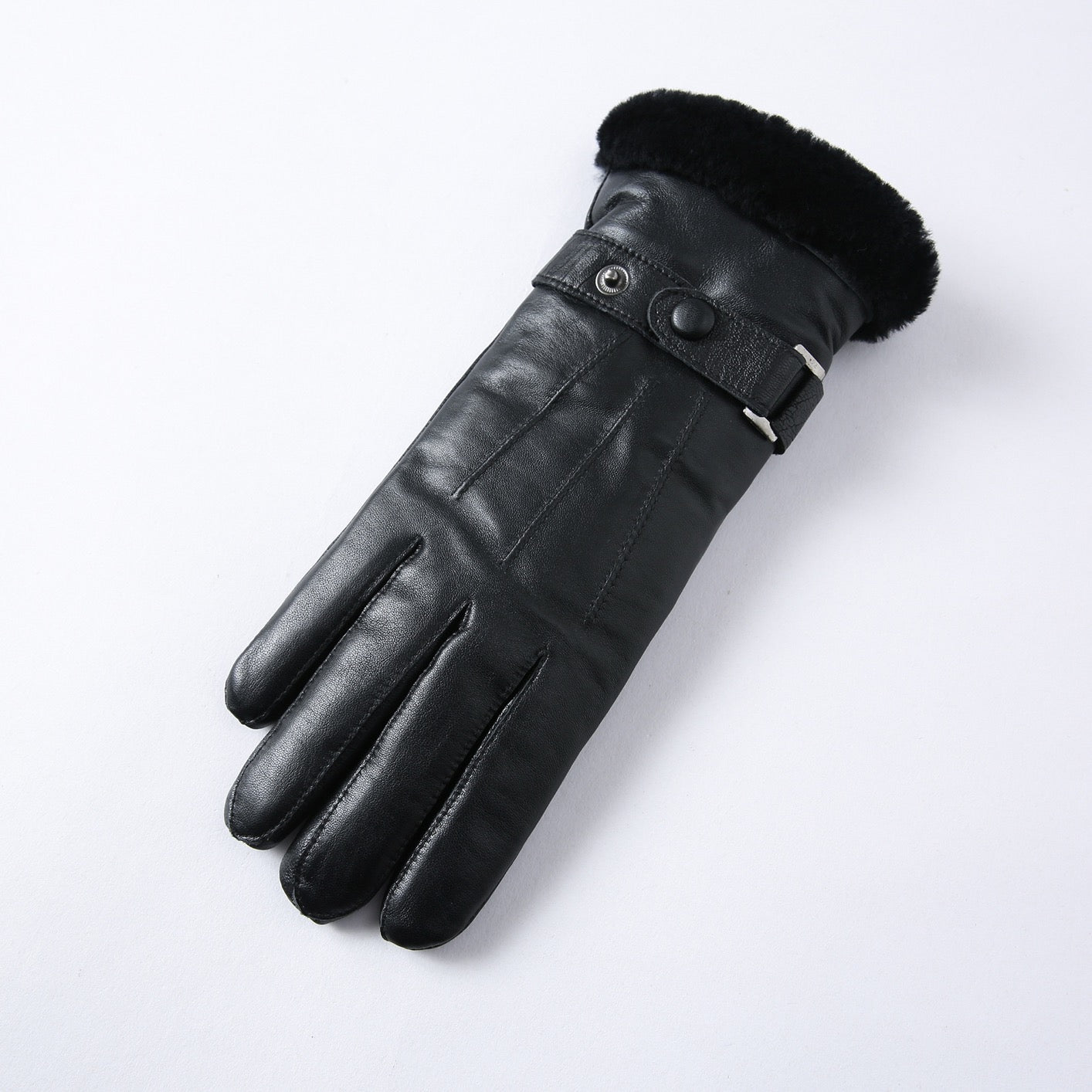Unisex warm winter gloves with thermal fleece lining, touchscreen compatible, soft driving and skiing mittens by Rossie Viren.