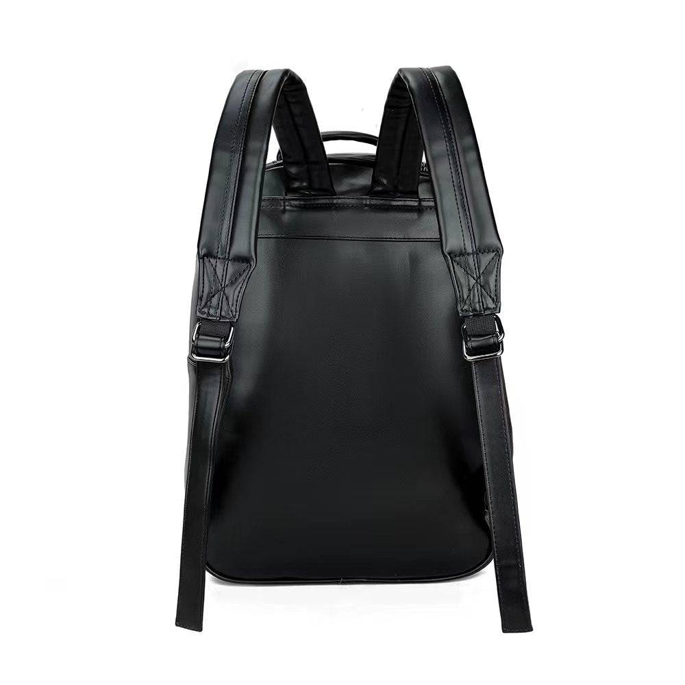 Rossie Viren 3D Skull messenger backpack with studded skull design, large size, hair detail, suitable for carrying a laptop.