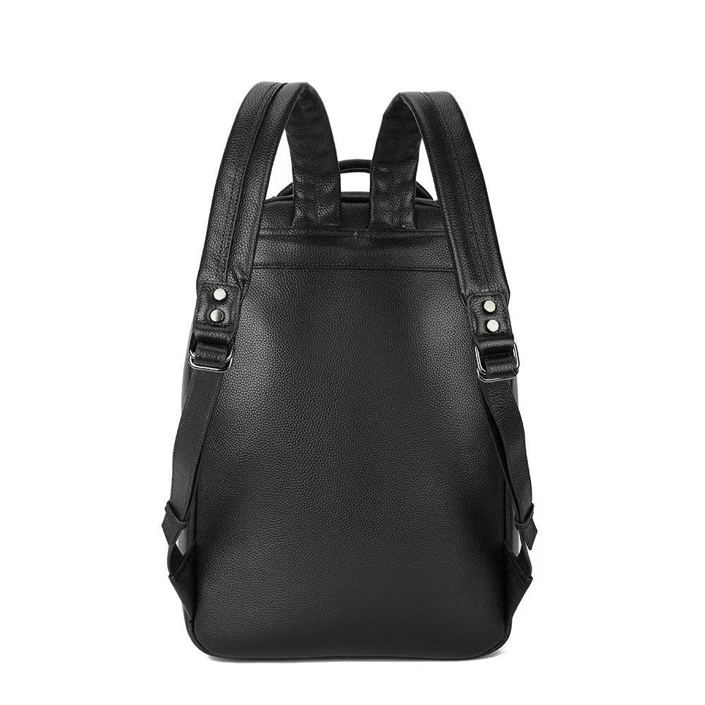 Rossie Viren 3D Leather Backpack featuring a detailed lion head design, ideal for outdoor travel and carrying laptops.