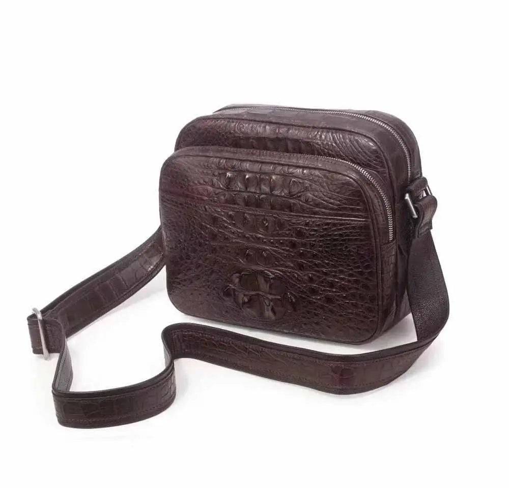Men's Crocodile Leather Small Ipad Messenger Bags ,Cross body Bags