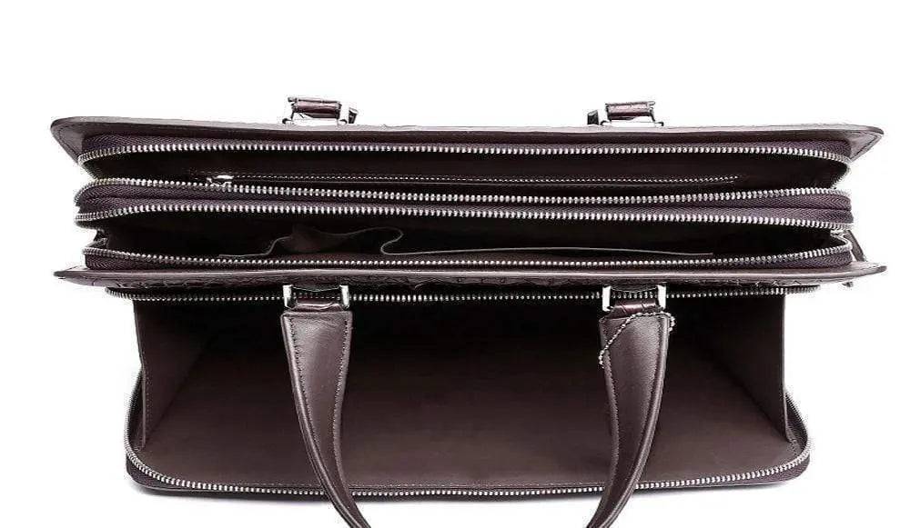 Men's Crocodile Leather  Briefcase ,Crocodile Shoulder Bag ,Cross body,Laptop ,Messenger Bag