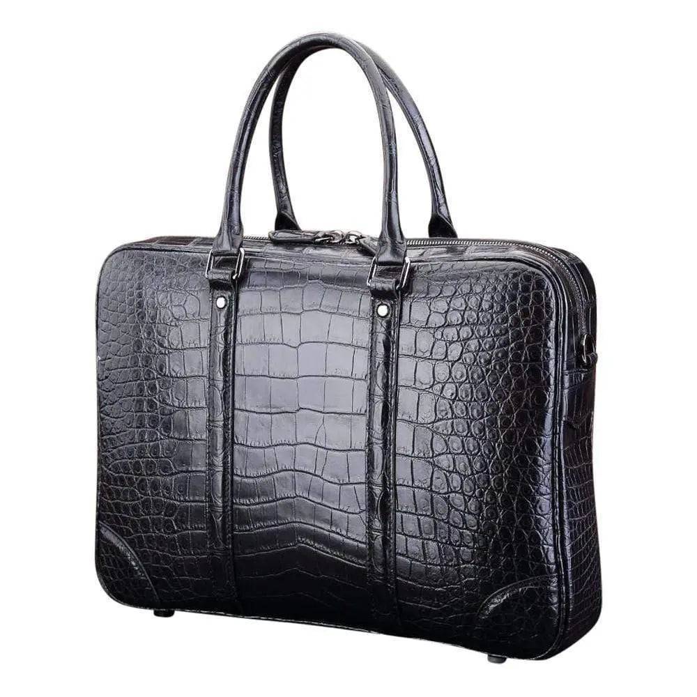 Men’s Fashion Crocodile Leather Bag Business Briefcase for Men