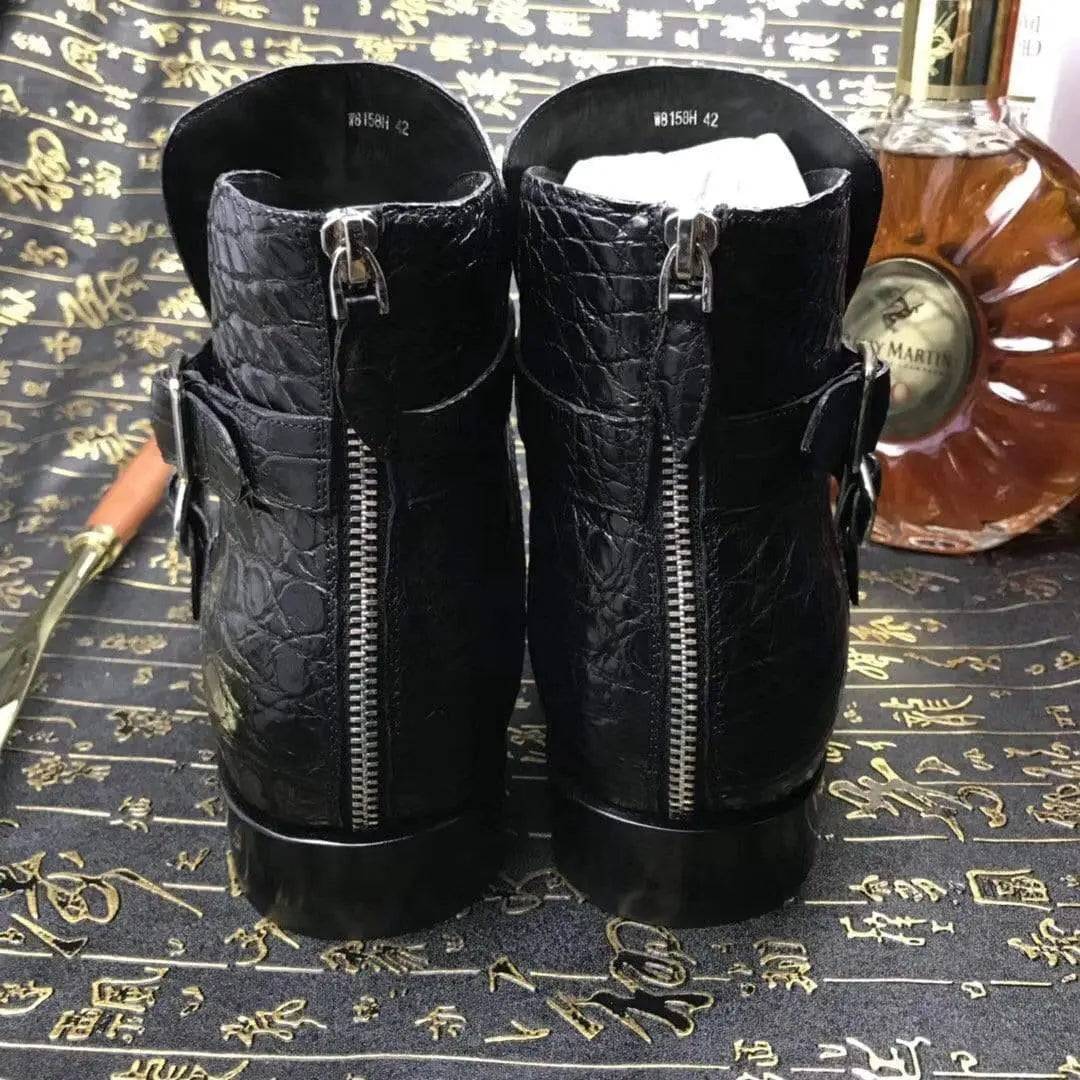 Crocodile Shoes Mens Genuine Crocodile Leather Troy  Boot
