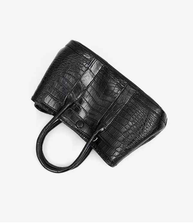 Womens Genuine Crocodile  Skin Leather Cross Body Handle  Bag Mini Bag