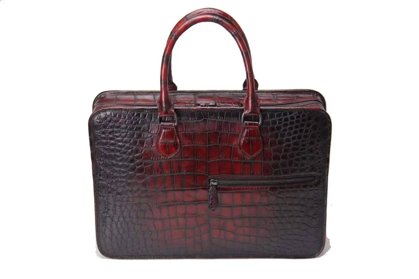 Retro crocodile leather crossbody bag by Rossie Viren, stylish handbag with a sleek design perfect for business and laptop use.