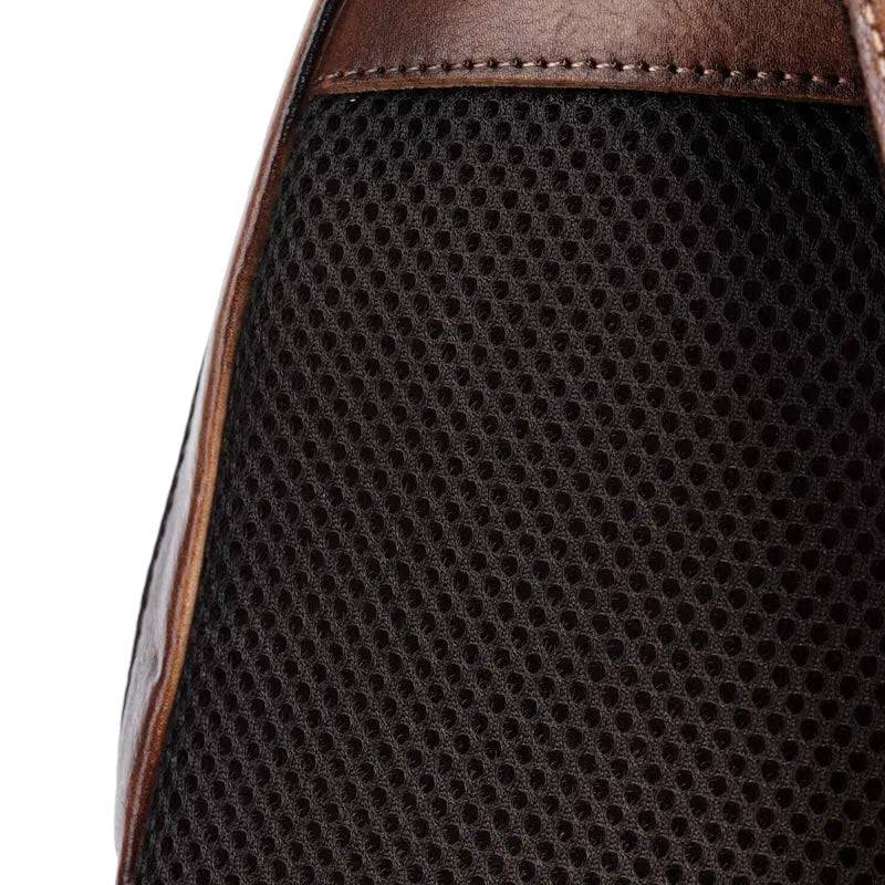 Rossie Viren women's retro genuine leather large backpack, featuring a spacious leather rucksack and office/travel bag design.