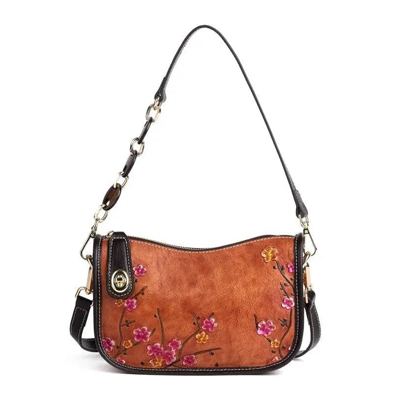 Rossie Viren Women's Vintage Leather Hobo Underarm Shoulder Bag