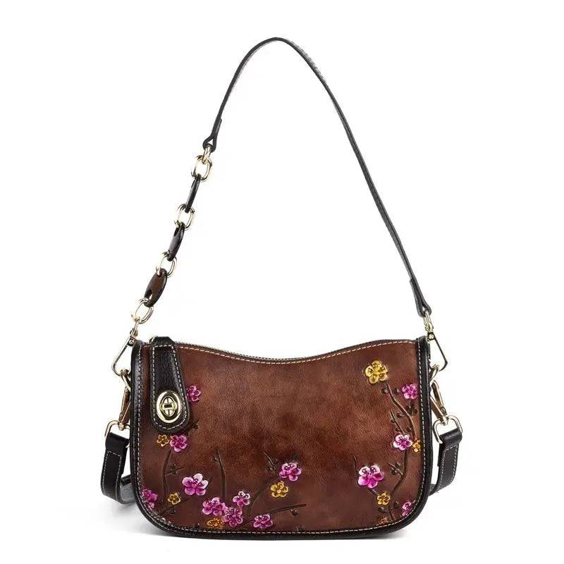 Rossie Viren Women's Vintage Leather Hobo Underarm Shoulder Bag