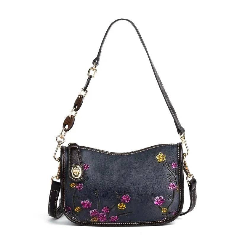 Rossie Viren Women's Vintage Leather Hobo Underarm Shoulder Bag
