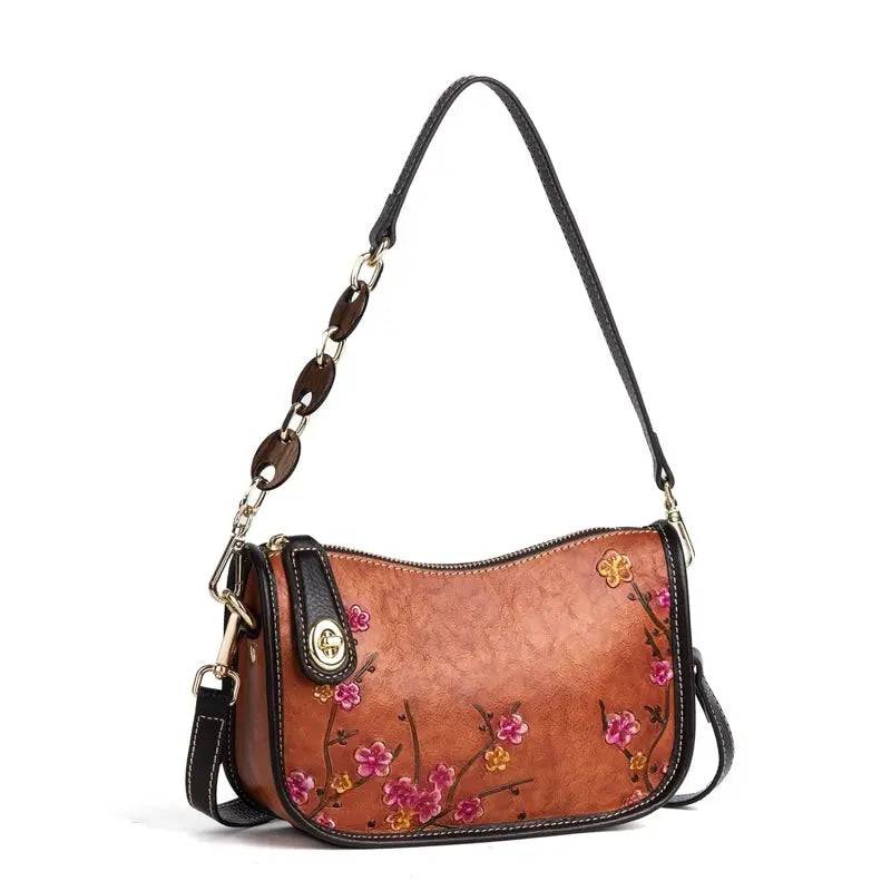 Rossie Viren Women's Vintage Leather Hobo Underarm Shoulder Bag