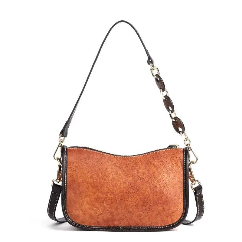 Rossie Viren Women's Vintage Leather Hobo Underarm Shoulder Bag