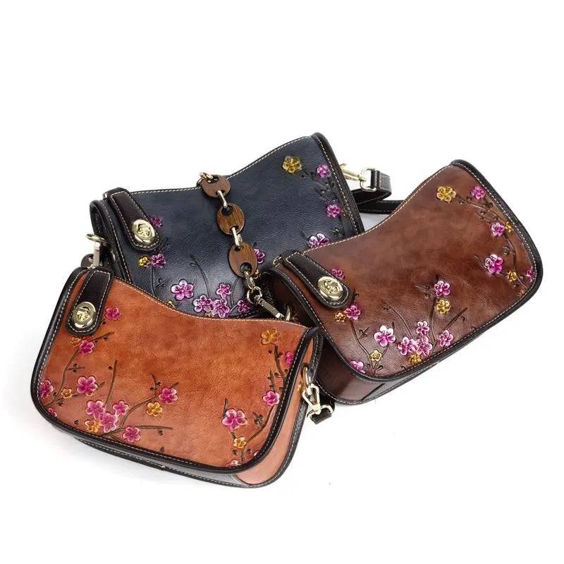 Rossie Viren Women's Vintage Leather Hobo Underarm Shoulder Bag