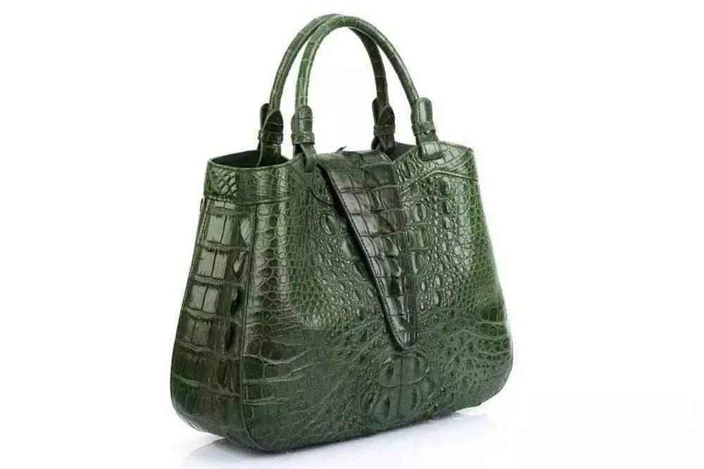 Rossie Viren women's crocodile leather hobo shoulder bag with a sleek, textured design and spacious interior.