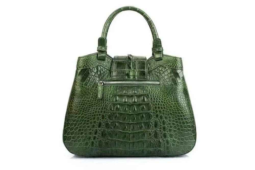 Rossie Viren women's crocodile leather hobo shoulder bag with adjustable strap and spacious interior.