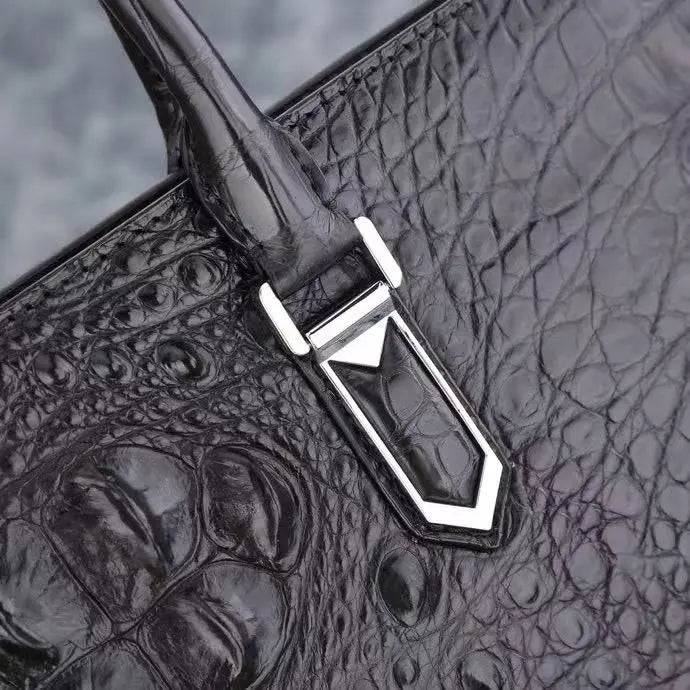 Rossie Viren crocodile leather shell bag, Alma handbag with elegant design and textured crocodile pattern, stylish and luxurious.