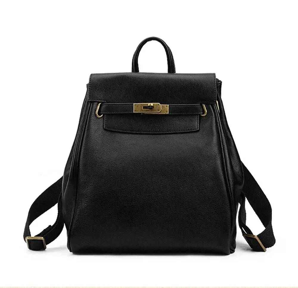 Rossie Viren Women's  Women's Leather Padlock Backpack
